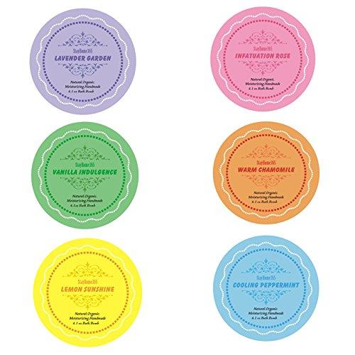 24/7 store 100% Organic Handmade Large BATH BOMB FIZZY GIFT SET LOT 6 (4.1oz) by 24/7 store