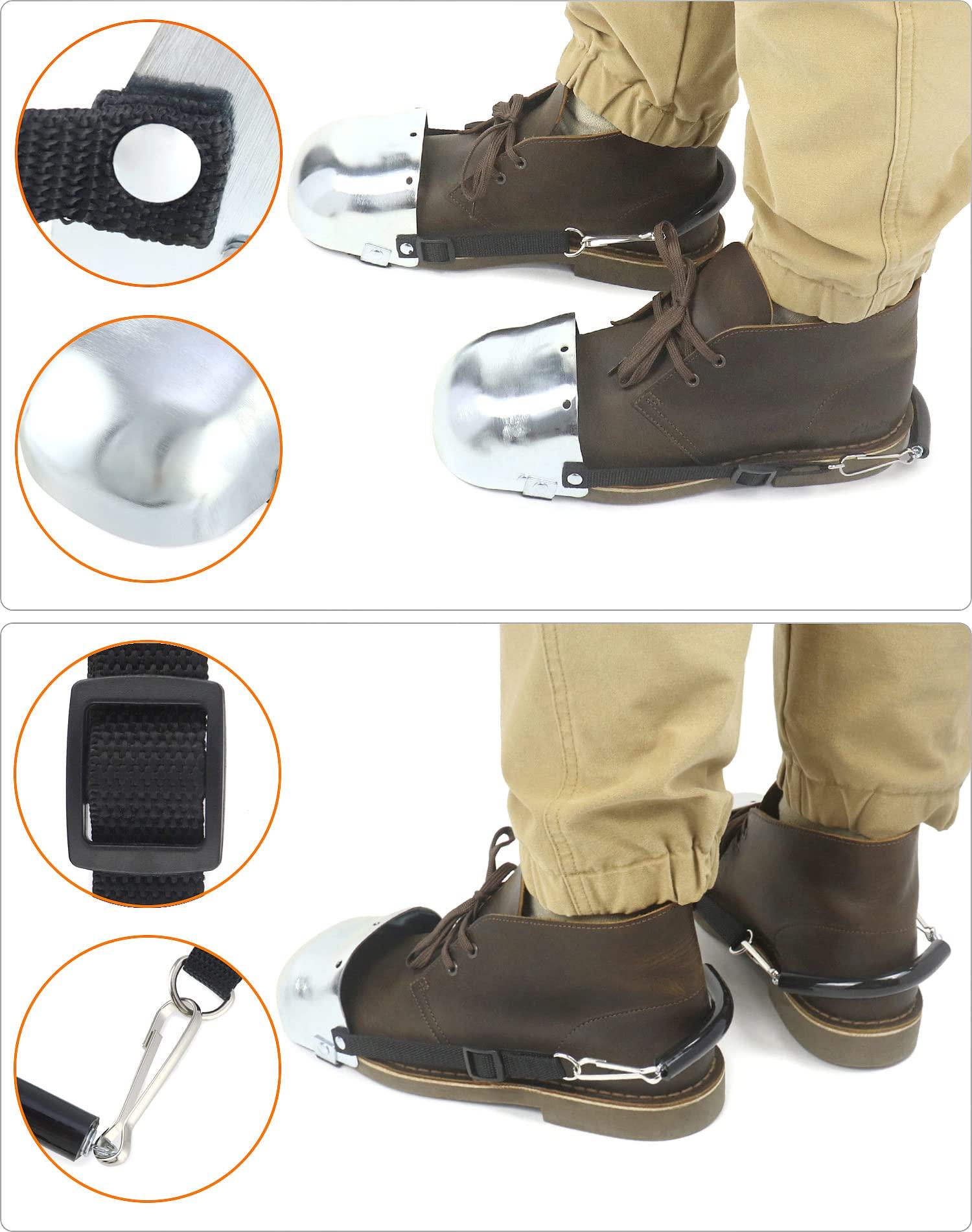 QWORK QWORK Steel Toe Guard, Metatarsal Guards, Foot Guard with Adjustable Straps, Universal Size for Men and Women, 1 Pair