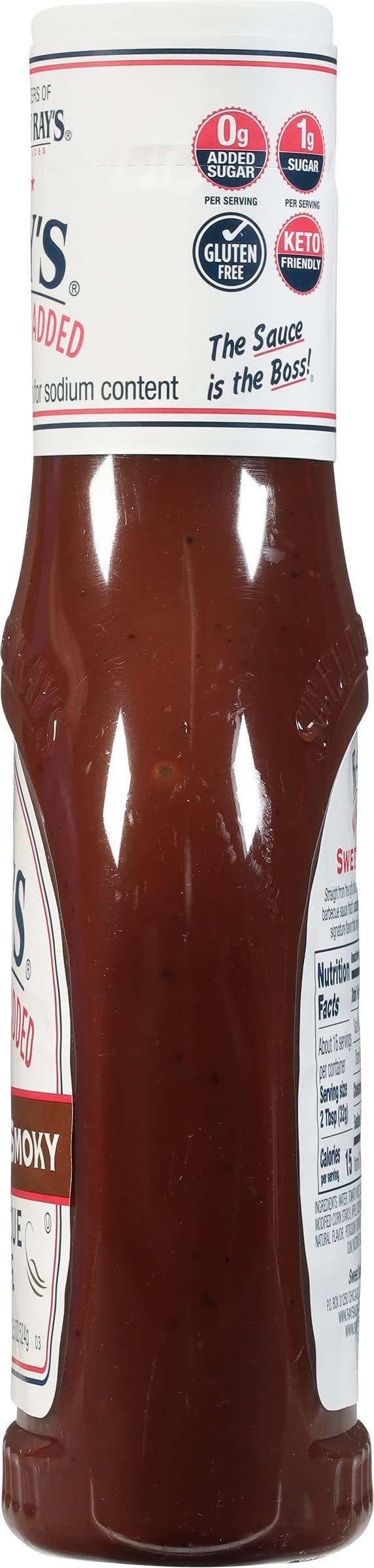 Sweet Baby Ray's Ray's No Sugar Added Sweet & Smoky Barbecue Sauce, 18.5 oz. (Pack of 6)