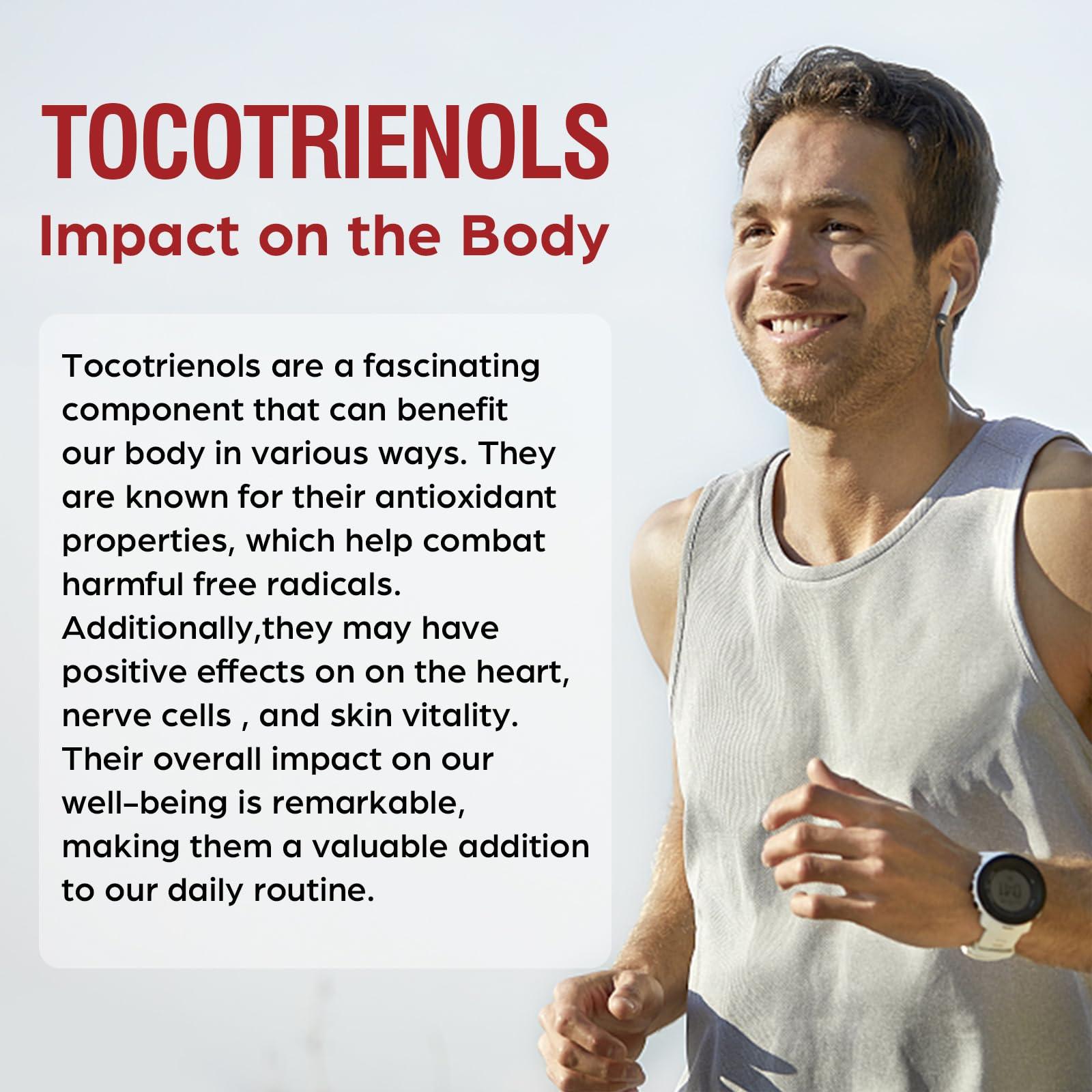 Kroppssund Tocotrienol Supplement Full Spectrum, Cutting-edge Fusion Technology, Tocotrienol Vitamin E-Tocotrienols 800mg,Powerful Antioxidant,Cardiovascular,Highest Absorption Rate - 60 Liquid-Filled Capsules