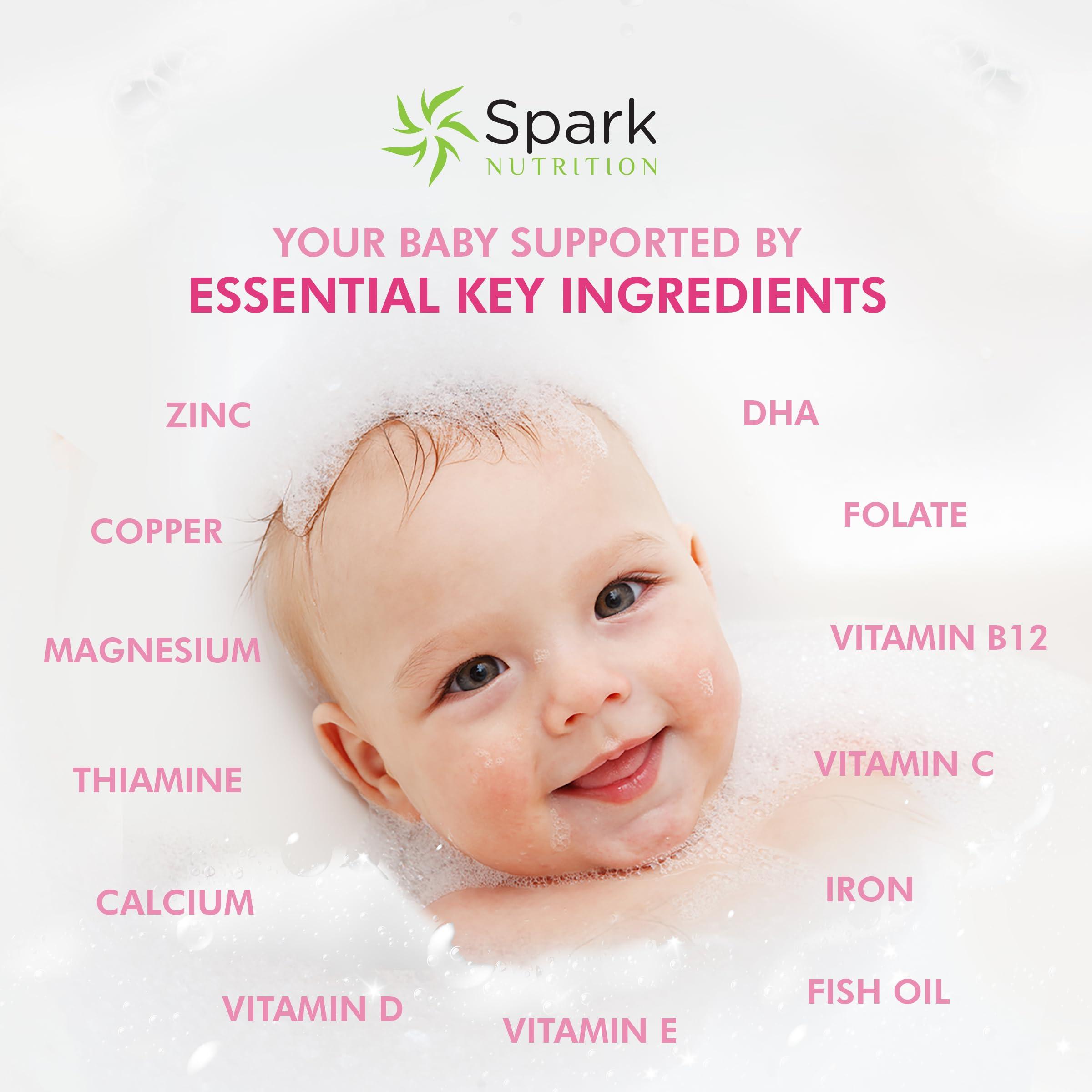 Spark Nutrition Pregnaforte 1 a day Prenatal vitamins for women 2 month: Folic acid, Fish Oil Omega 3 DHA/EPA, Vitamin D3, B6, Vitmain B12, C, E, Calcium, Iron, Magnesium, Zinc supplement FSA HSA eligble multivitamin