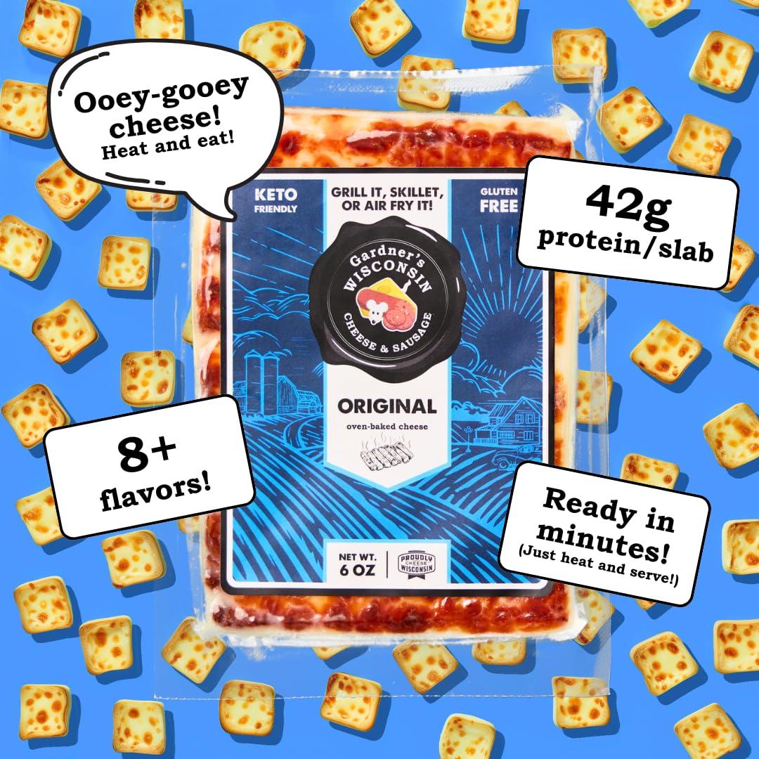 Gardner\'s Wisconsin Cheese Gardner\'s Wisconsin Cheese, Oven Baked Cheese (9 Pack, Oven Baked Bundle) - Artisan Cheese Made in Wisconsin, Perfect for Holiday Gifts, Grilling, Barbeques, and Holiday Season