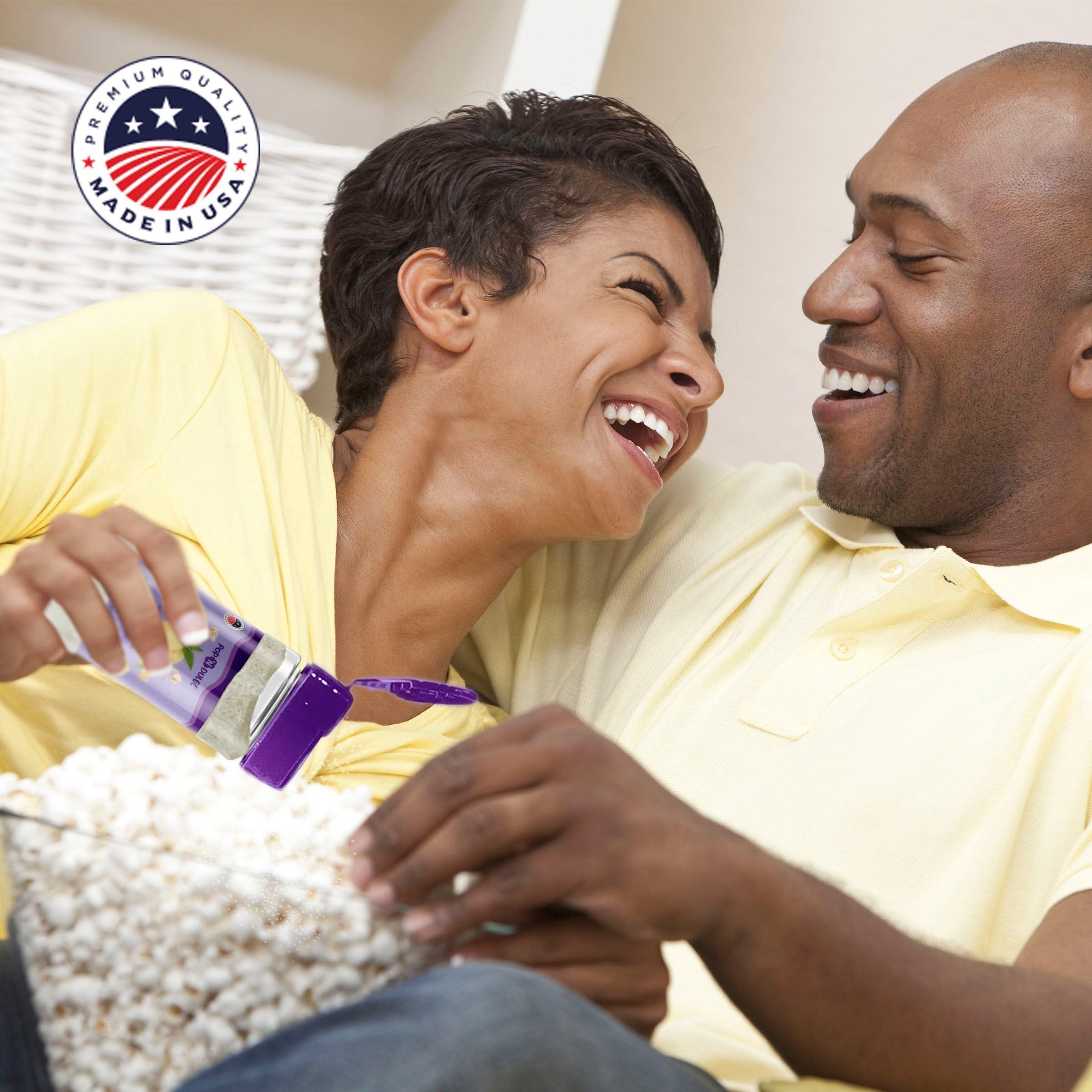 Pop n\' Dulge Popcorn Seasoning Classic Salted Butter Gourmet Popcorn Flavoring Variety Pack, 3.5 Ounce (Pack of 6) Movie Night Supplies