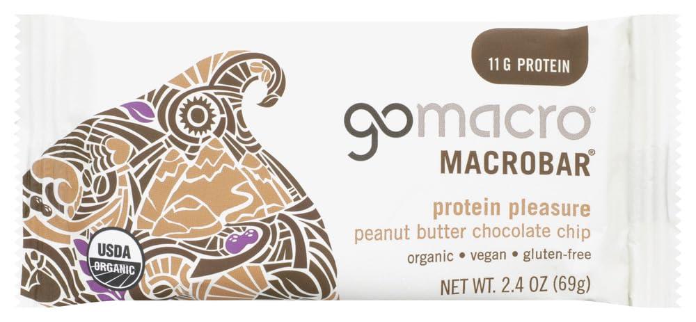 GoMacro Go Macro Macrobar Protein Pleasure Peanut Butter Chocolate Chip, 2.5 Ounce