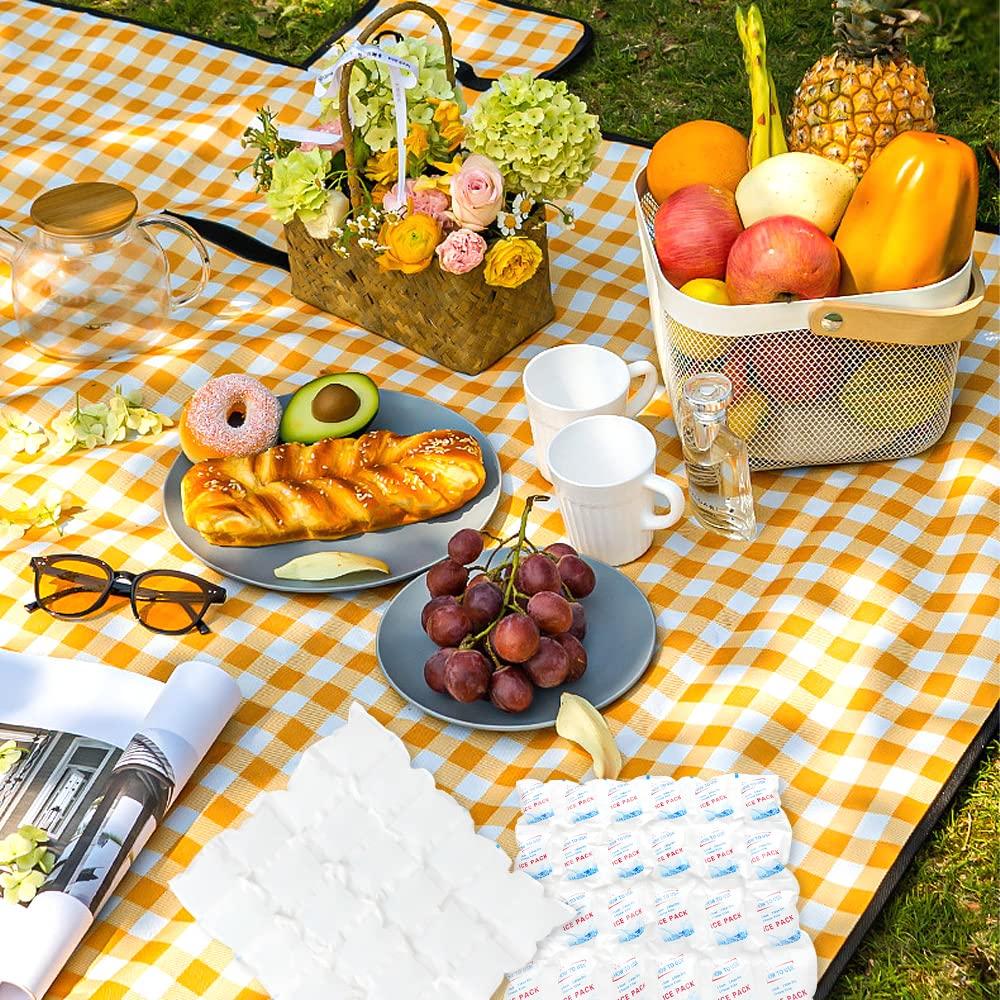 YouWeMed Cold Packs Dry Ice for Shipping Frozen Food Cold Pack for Lunch Bags, Ice Pack Long Lasting Cold Ice Pack Sheets for Transport Food (25 Sheets/4 x 6 Cells)