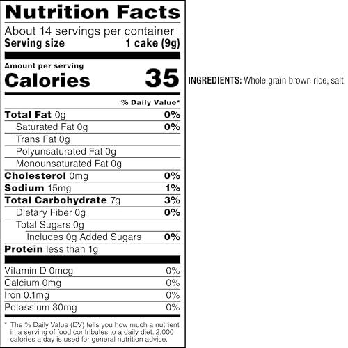 Quaker Quaker Large Rice Cakes, Lightly Salted, Pack of 6