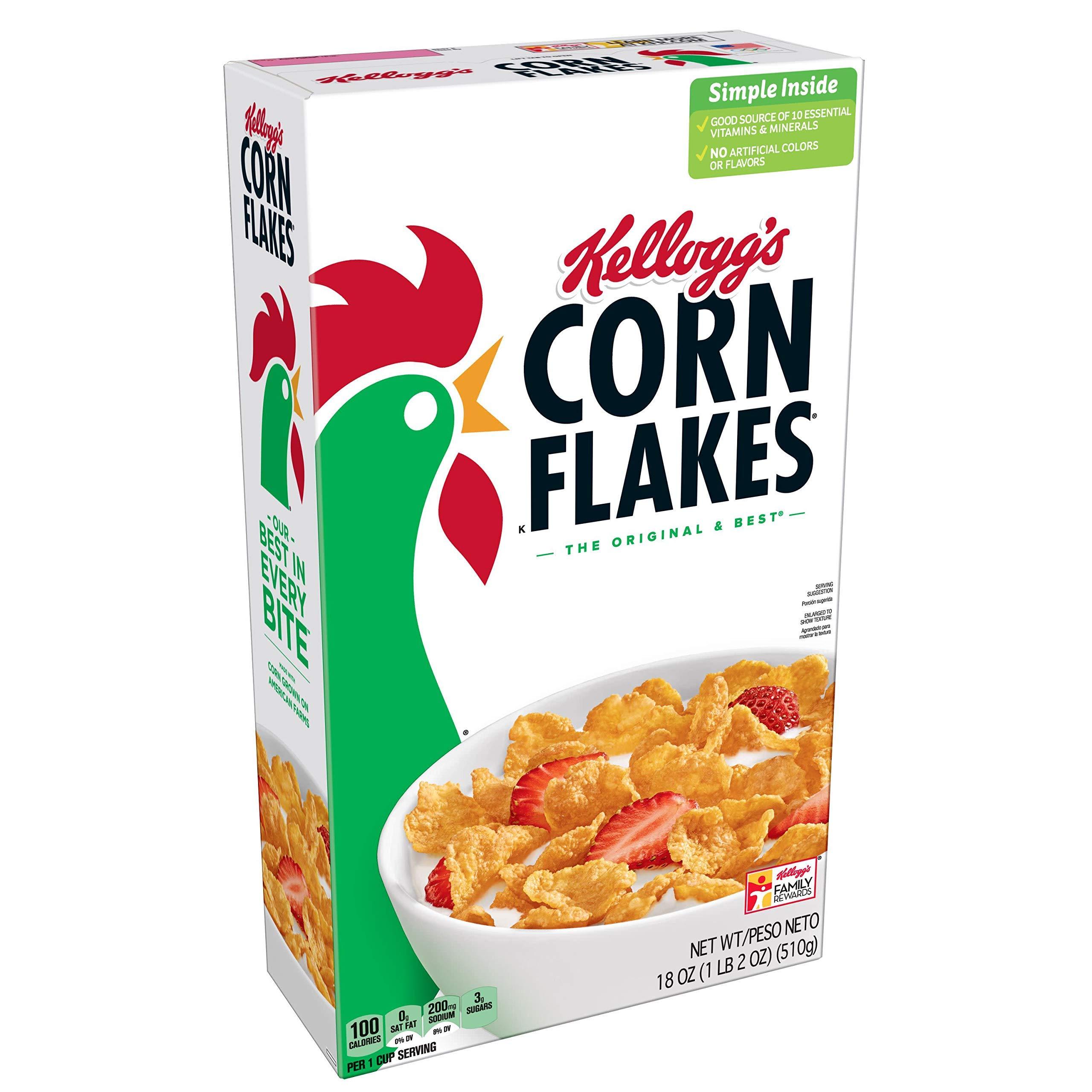 Corn Flakes Corn Flakes Cereal, Original, 18 Ounce (Pack of 12)
