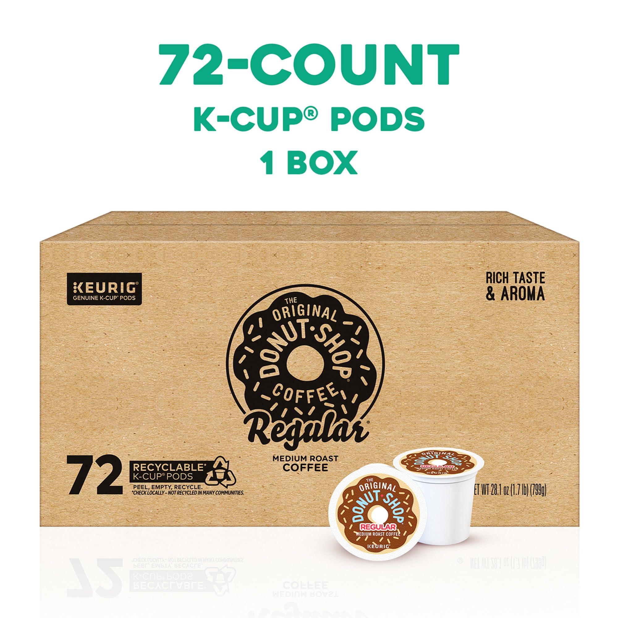 The Original Donut Shop The Original Donut Shop Regular Keurig Single-Serve K-Cup Pods, Medium Roast Coffee, 12 Count (Pack of 6), Total 72 Count