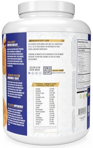 Alpha Supps Alpha Supps ISO, Low Carb 100% Whey Protein Isolate Powder, 25 Grams Per Serving, Helps Support Muscle Growth, Low Sugar and Gluten Free (Snicker Doodle, 5 lb)