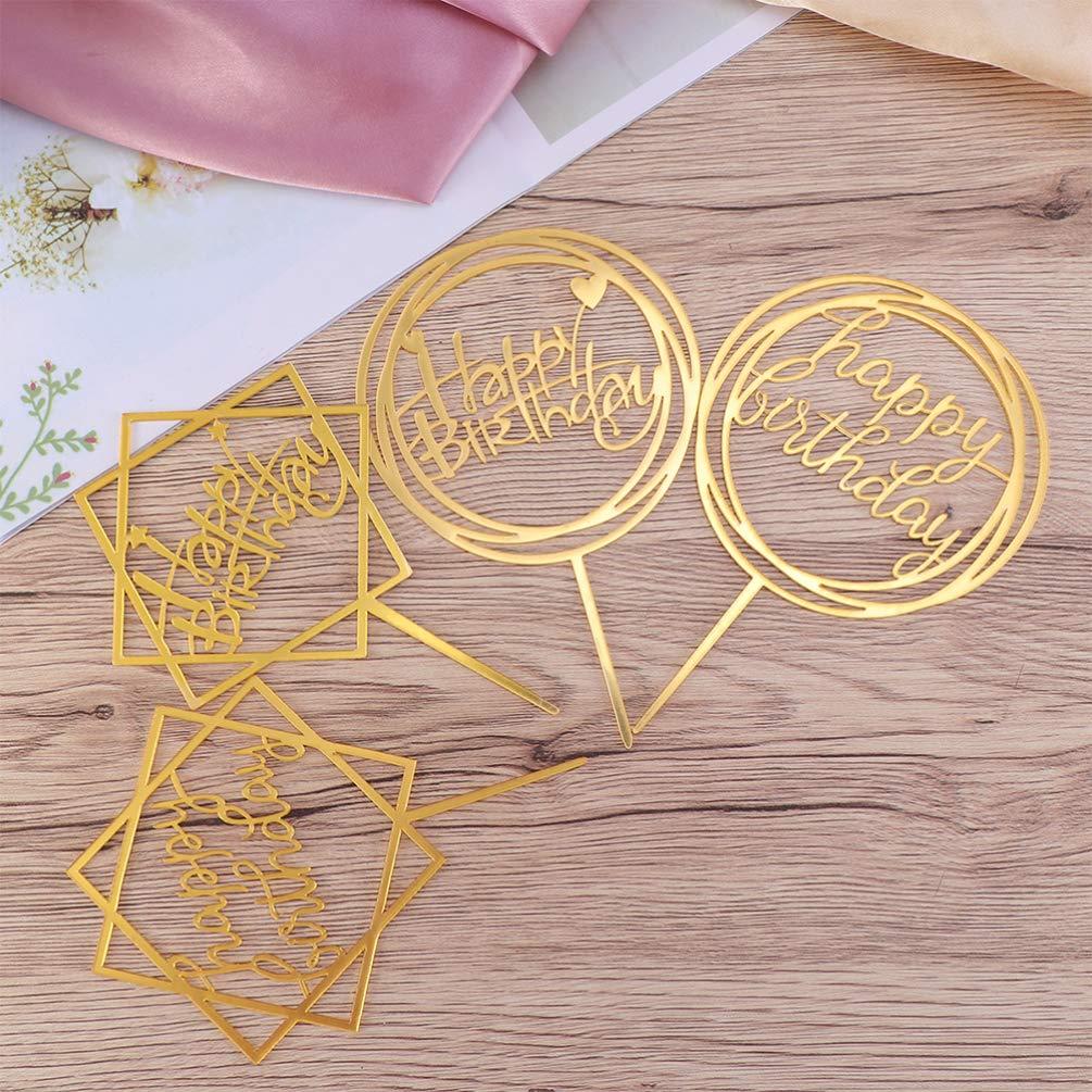 NUOBESTY NUOBESTY 6 Pcs Cake Toppers Cake Picks Dessert Table Decorative Supplies Fruit Picks Acrylic Topper for Cakes