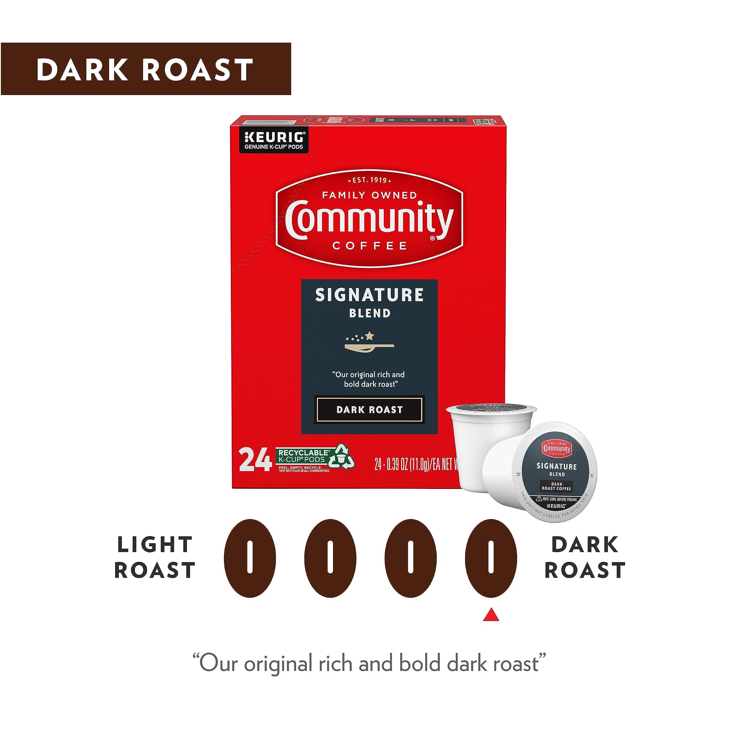 Community Coffee Community Coffee Signature Blend 60 Count Coffee Pods, Dark Roast, Compatible with Keurig 2.0 K-Cup Brewers, Box of 60 Pods