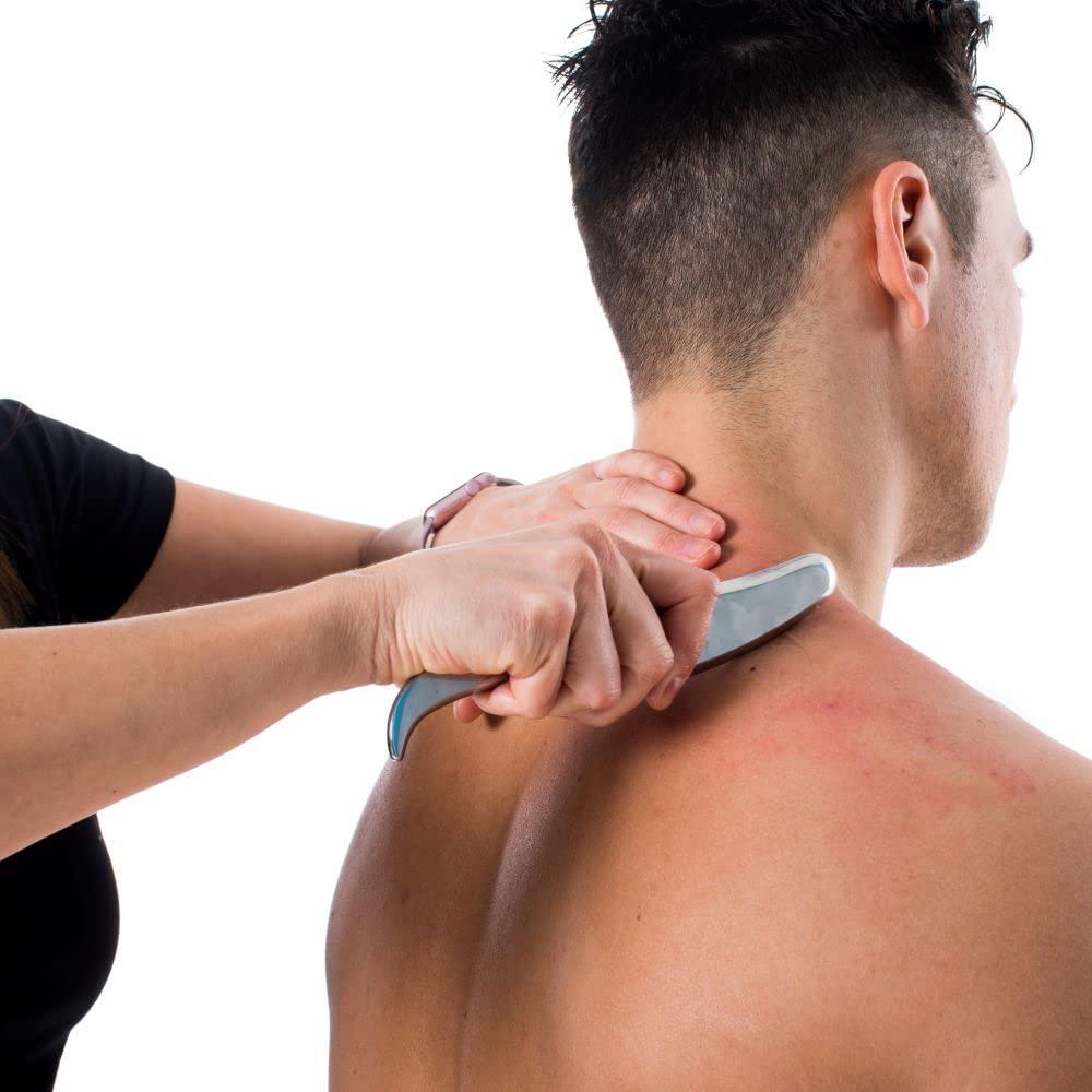 FASCIQ FASCIQ | IASTM Massage Tool Mustache | Instrument Assisted Soft Tissue Release and Mobilization | Surgical Stainless Steel | Required for Myofascial, Soft, Scar and Deep Tissue Massages and Scraping