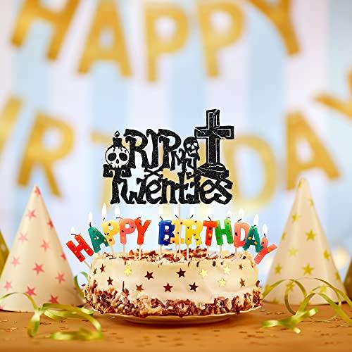 24-Piece Death To My Twenties Cupcake Toppers - 30th Birthday RIP 20s Party Supplies