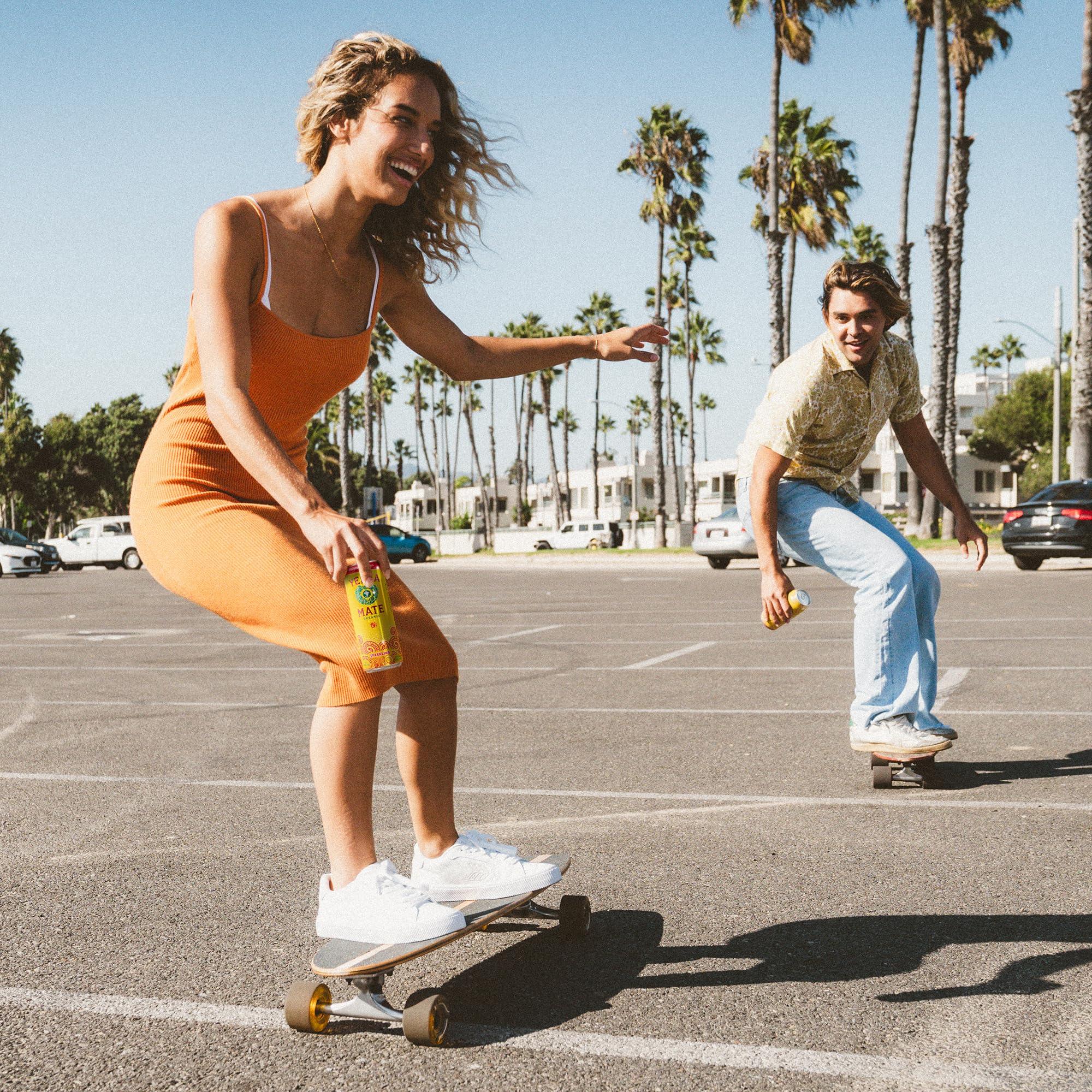 Guayaki Guayak Yerba Mate, Organic Sparkling Energy Drink Alternative, Cranberry Pomegranate, 80mg Natural Plant Based Caffeine, Smooth Energy & Focus, Carbonated, 15.5 Oz (Pack of 12) (Packaging May Vary)