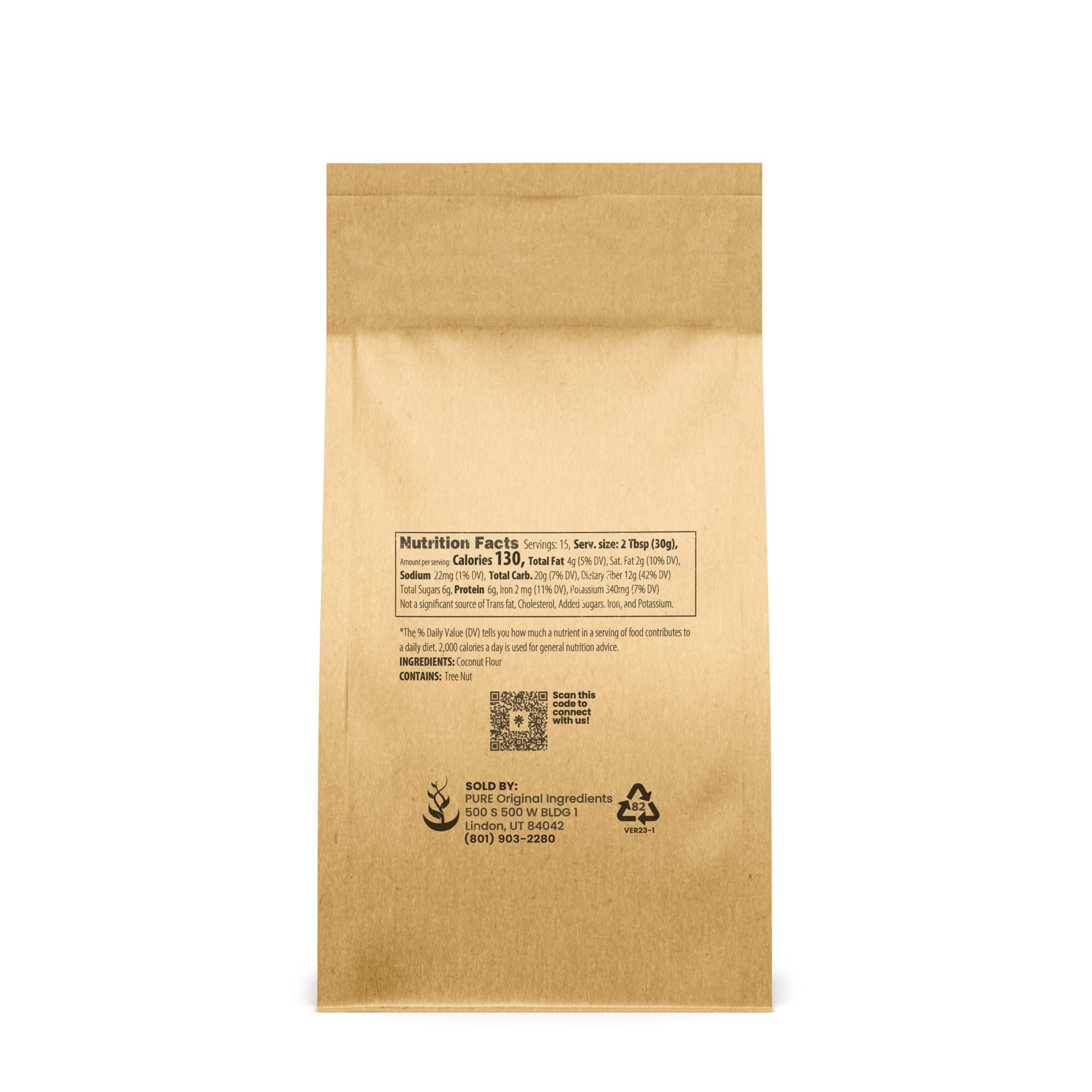 PURE ORIGINAL INGREDIENTS Pure Original Ingredients Konjac Gum Powder and Coconut Flour Bundle, Various Sizes, Keto Friendly, Baking