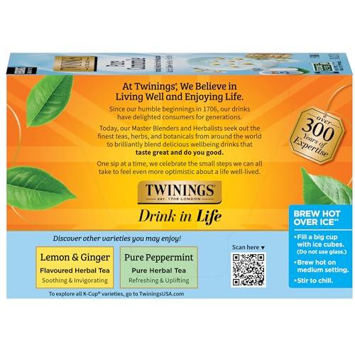 Twinings Twinings Pure Camomile Herbal Tea K-Cup Pods for Keurig, 12 Count (Pack of 6), Made with Pure Camomile Blossoms, Naturally Caffeine-Free, Enjoy Hot or Iced | Packaging May Vary