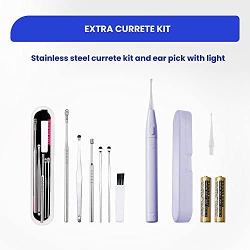 BOCOOLIFE BOCOOLIFE Ear Cleaning Kit, Ear Wax Removal Tool Ears Cleaner, Ear Wash Irrigation Kit with Lighted Ear Curette Pick,Ear Basin,30 Ear Tips,Cotton Swabs,Safe and Easy Clean Ear Blockage Wax of All Ages