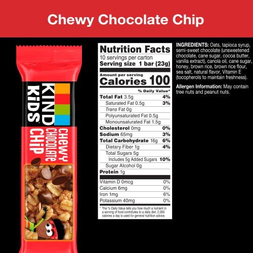 KIND KIND Kids Granola Chewy Bar, Chocolate Chip, 10 Count
