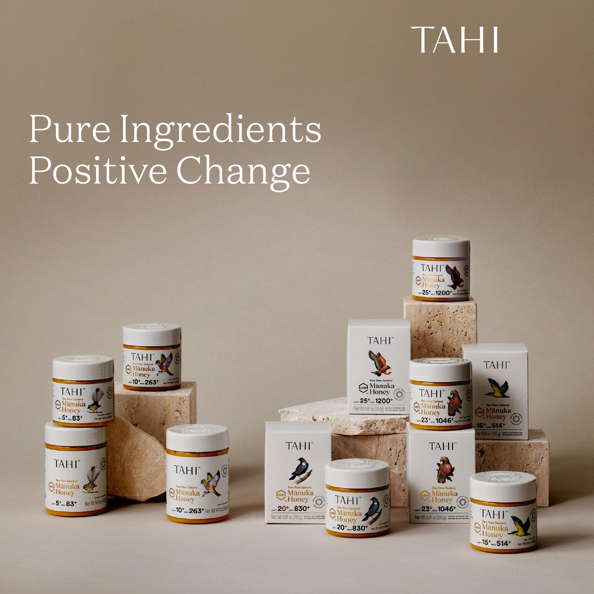 Tahi Tahi MGO 50+ Multifloral Raw Manuka Honey New Zealand - 100% Sustainable and Natural Honey - Non-GMO, Glyphosate-Free and Gluten-Free - New Zealand Manuka Pure Honey - 8.81oz