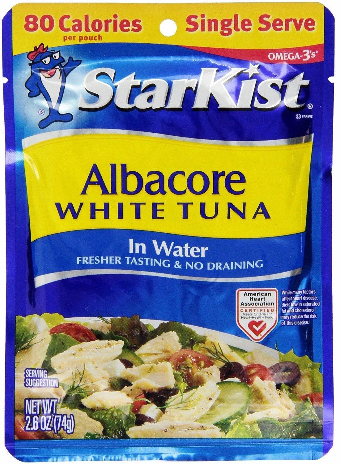 StarKist StarKist Albacore White Tuna in Water, 2.6-Ounce Pouch (Pack of 8)