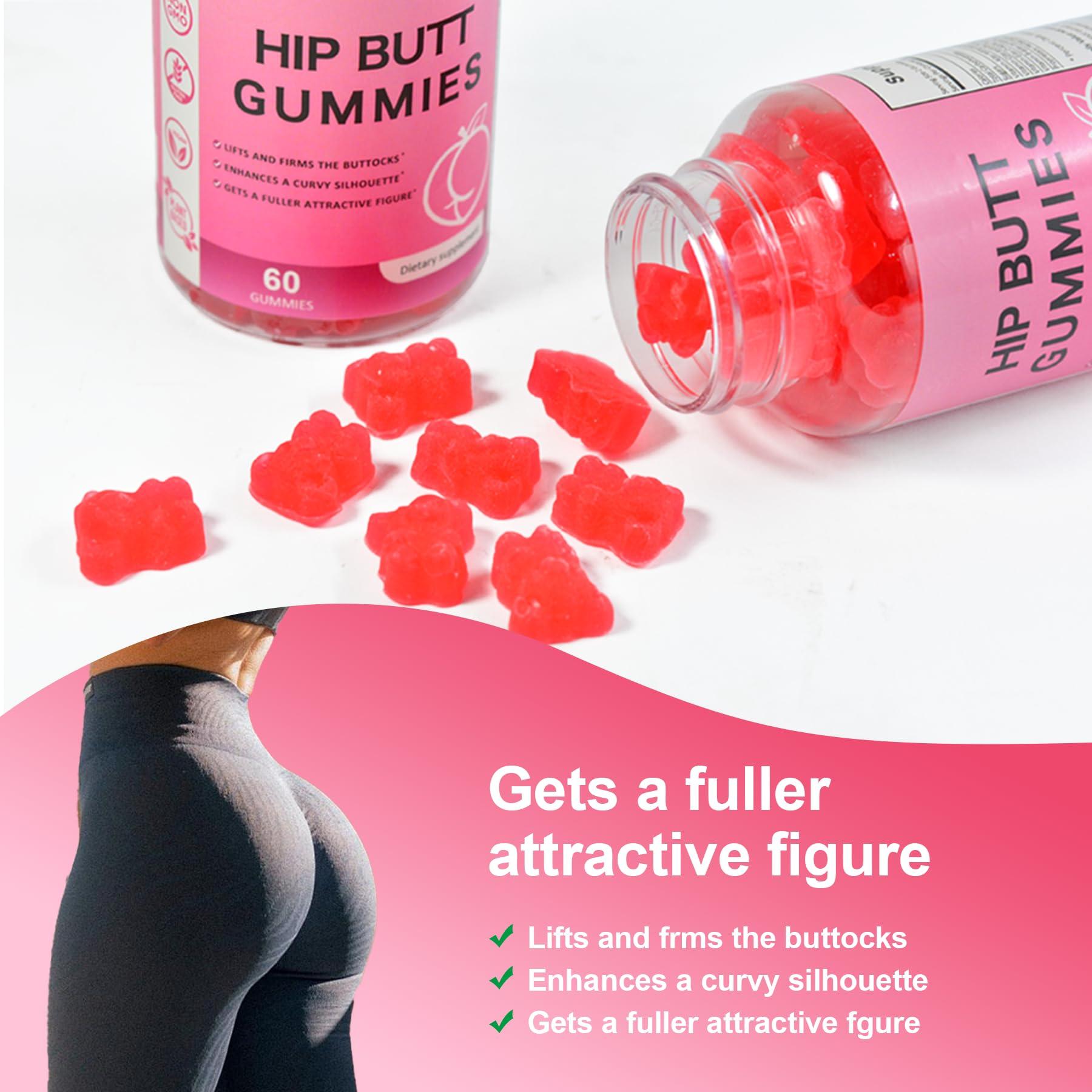 Laicuherb Laicuherb Hip Butt Enhancer Gummies for Butt Growth and HIPS, Booty Gummies for Bigger Butt Fast, Booty Curvy Body Gummies Weight Gainer for Women Workout Enhancement