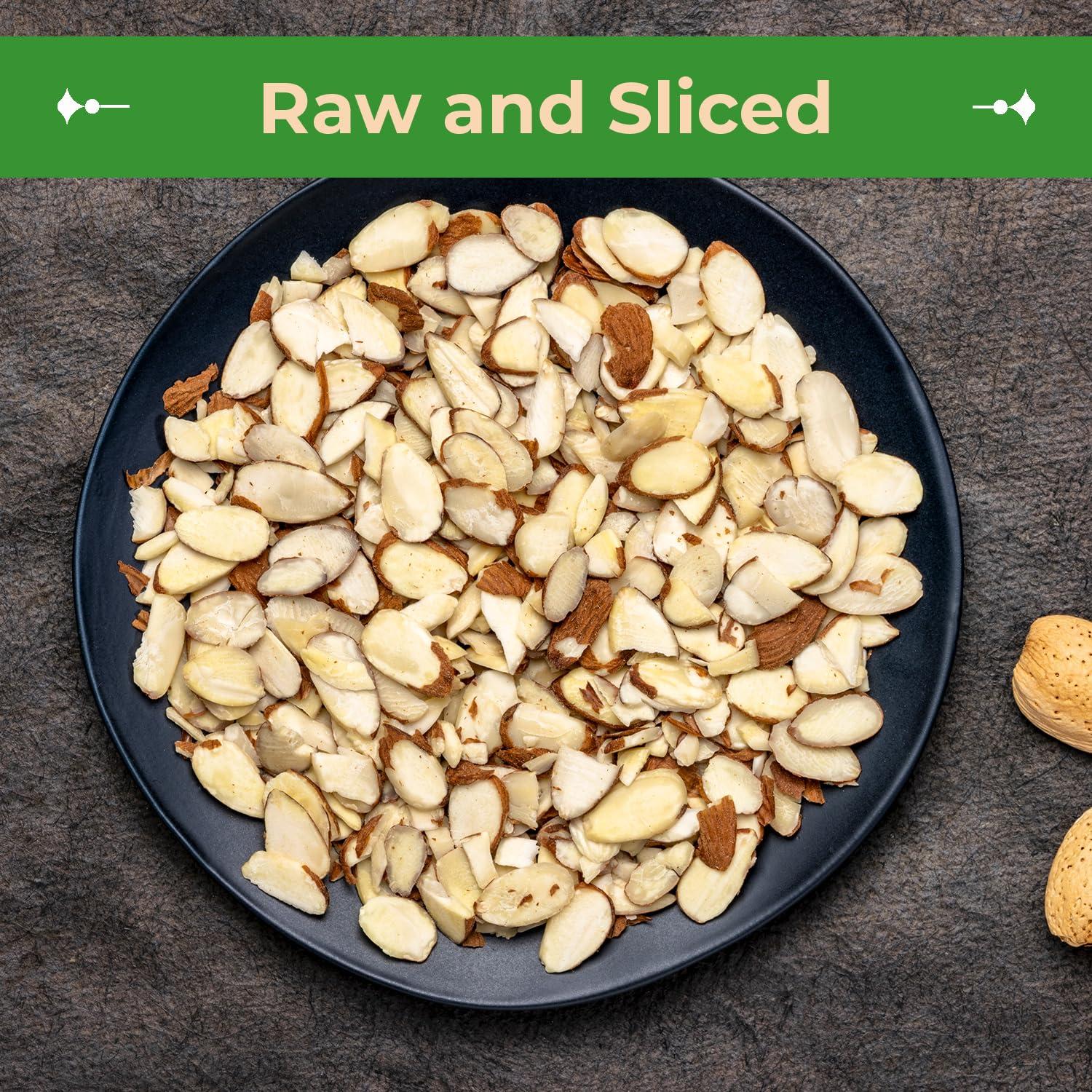 Sincerely Nuts Sincerely Nuts Raw Natural Sliced Almonds | 3 Lb. Bag | Delicious Guilt Free Snack | Low Calorie, Vegan, Gluten Free | Gourmet Kosher Food | Source of Fiber, Protein