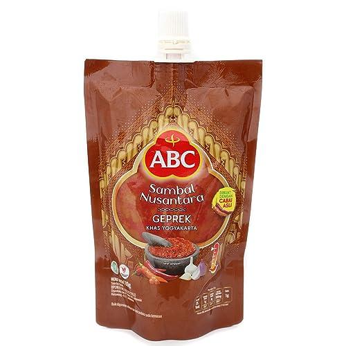 PT.Heinz ABC Indonesia ABC Sambal Nusantara Geprek, Indonesian Spicy Chili Sauce, Pouch 180g (Pack of 1)
