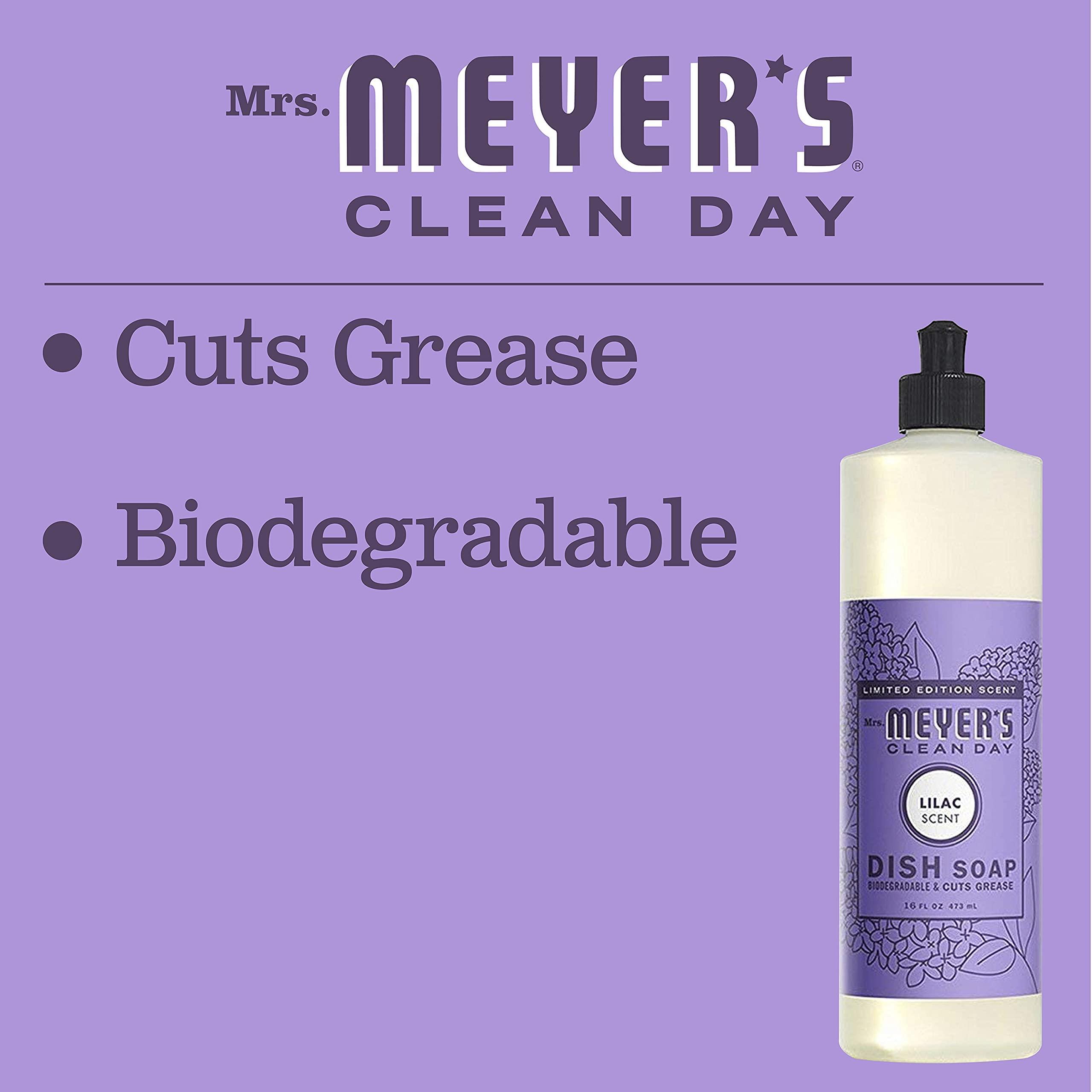 MRS. MEYER\'S CLEAN DAY Mrs. Meyer\'s Kitchen Set, Dish Soap, Hand Soap, and Multi-Surface Cleaner, 3 CT (Lilac)