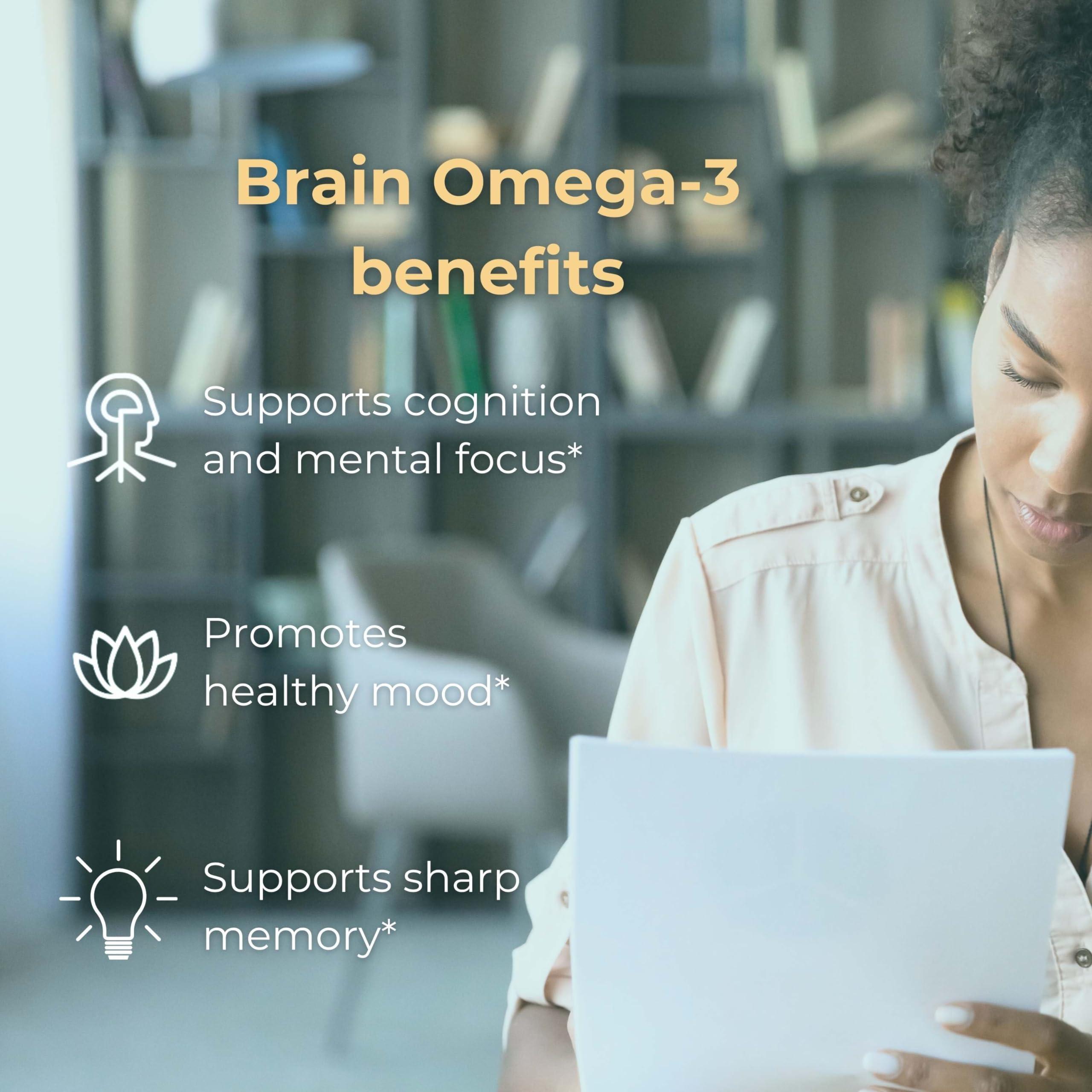 Iwi Iwi Life Omega-3 Minis & Brain Omega-3 Bundle, 30 Servings, Vegan Plant-Based Algae Omega 3 with EPA + DHA, Krill & Fish Oil Alternative, No Fishy Aftertaste