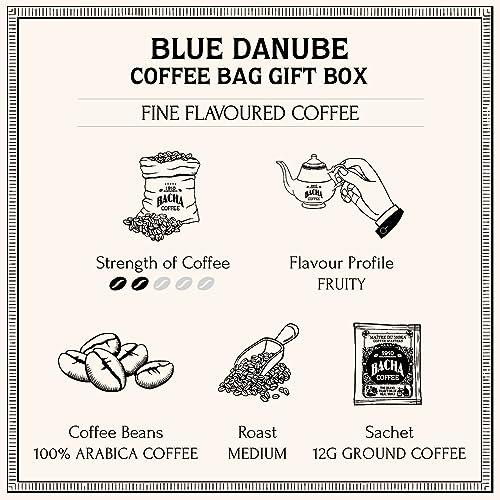 Bacha Coffee Bacha Coffee | Blue Danube Fine Flavoured, Medium Roast, 12 * 12g Individually Wrapped 100% Arabica Single Serve Filter Bags