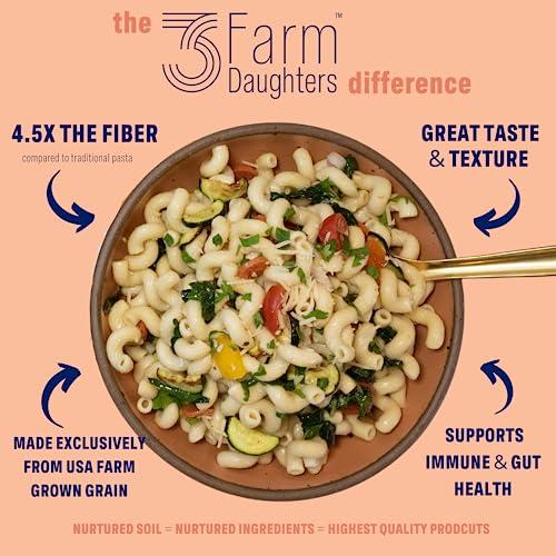 Three Farm Daughters Three Farm Daughters High Fiber Pasta Cavatappi Pack, Low GI, Non GMO Cavatappi Pasta Noodles, Low Net Carb, Made in the USA, 12 oz. (8 Pack)