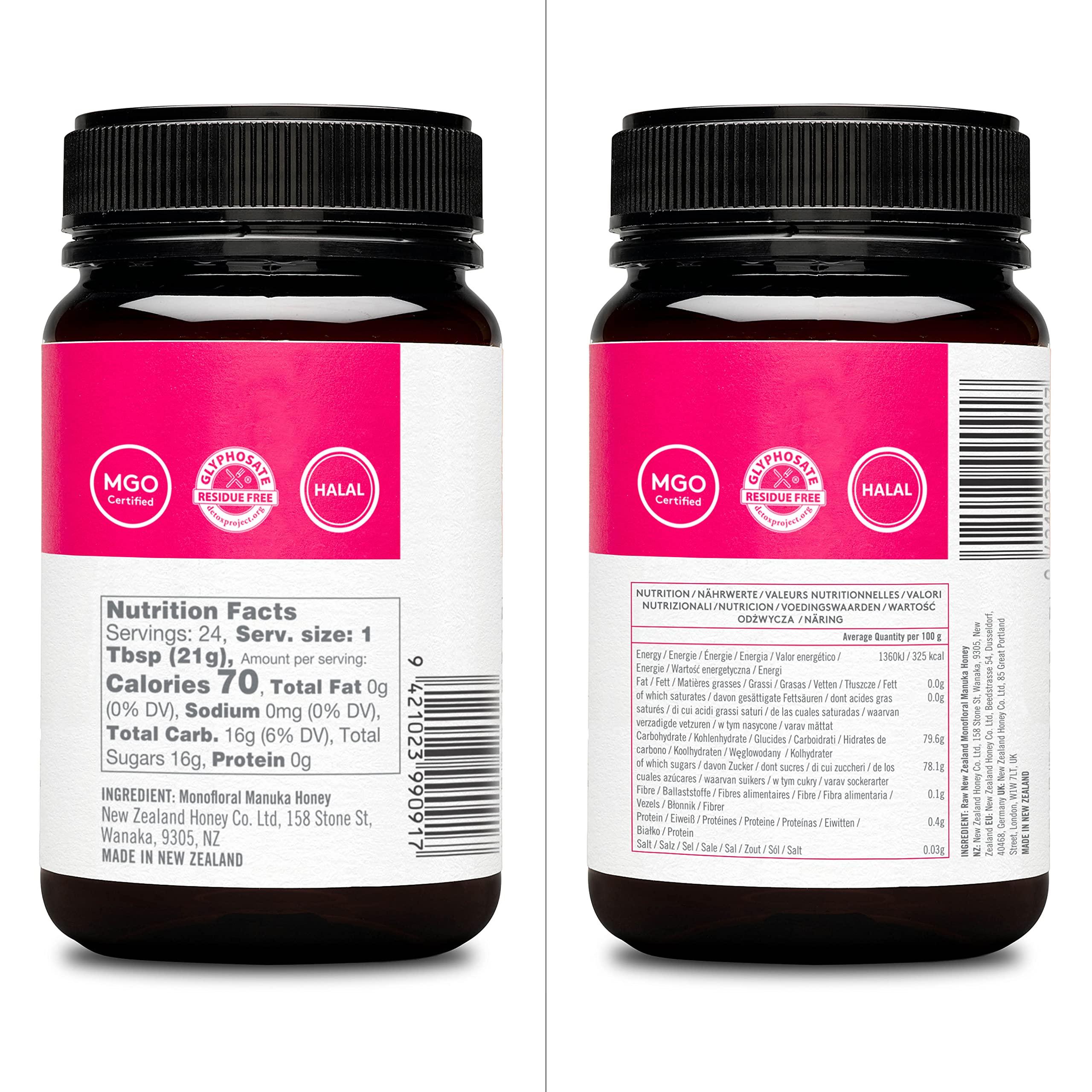 NEW ZEALAND HONEY CO New Zealand Honey Co. Raw Manuka Honey UMF 24+ / MGO 1122+ 17.6 oz & UMF 20+ | MGO 829+ 17.6 oz