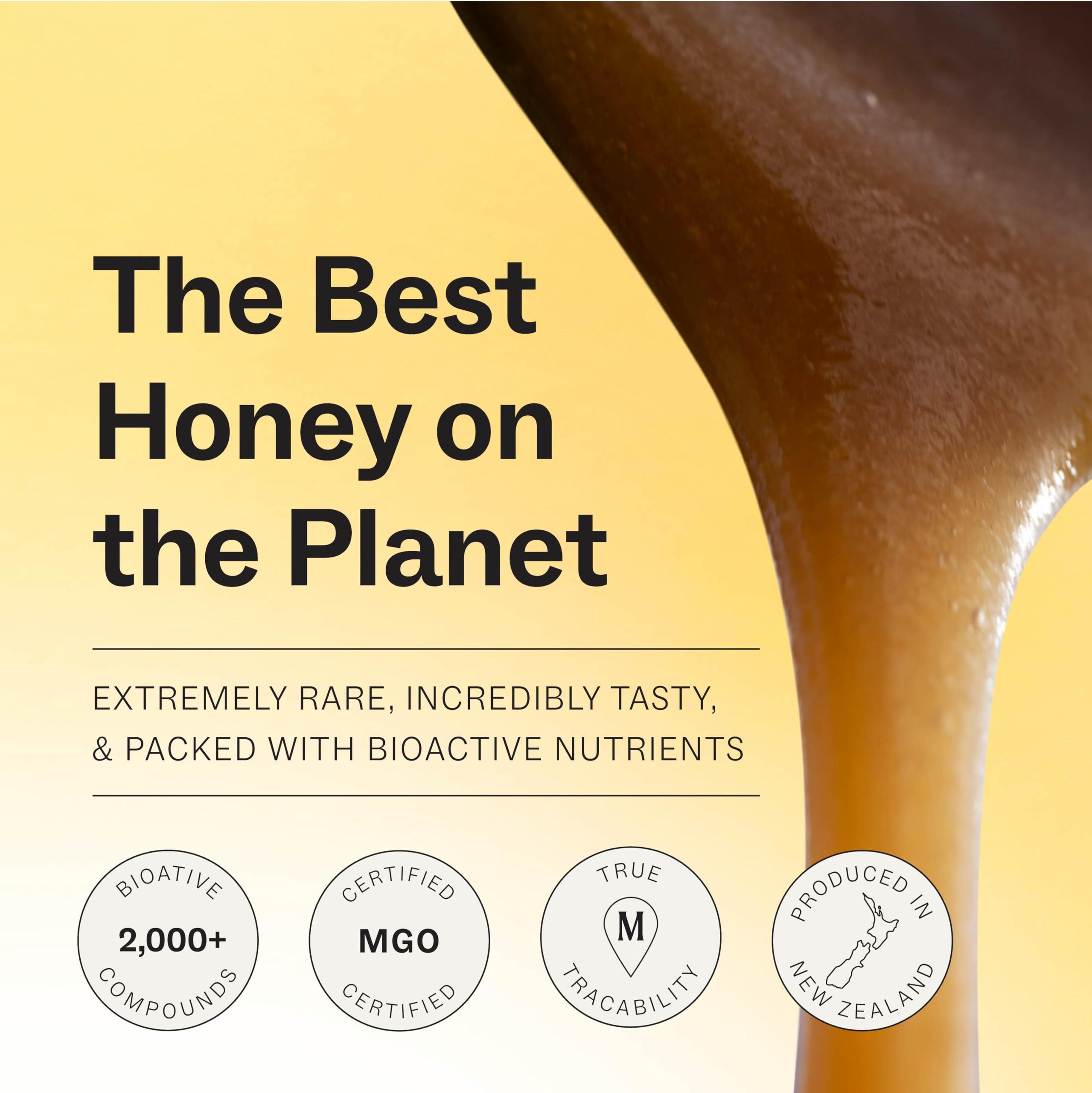 Manukora Manukora Raw Manuka Honey, MGO 200+, New Zealand Honey, Non-GMO, Traceable from Hive to Hand, Daily Wellness Support - 360g (12.7 Oz), Squeezy Bottle