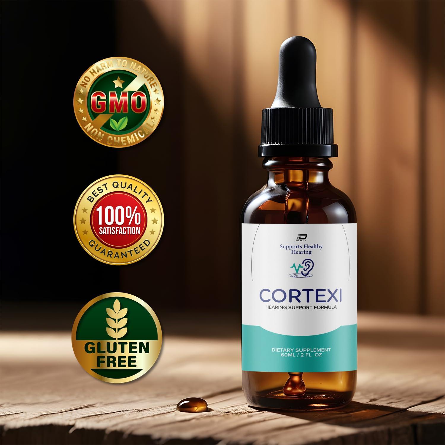 Indelo Indelo Cortexi Tinnitus Ear Drops - Cortexi 24, Cortexi Liquid Drops, Cortexi Reviews, Cortexi Drops for Ear Relief (2 Pack - 120 ML)