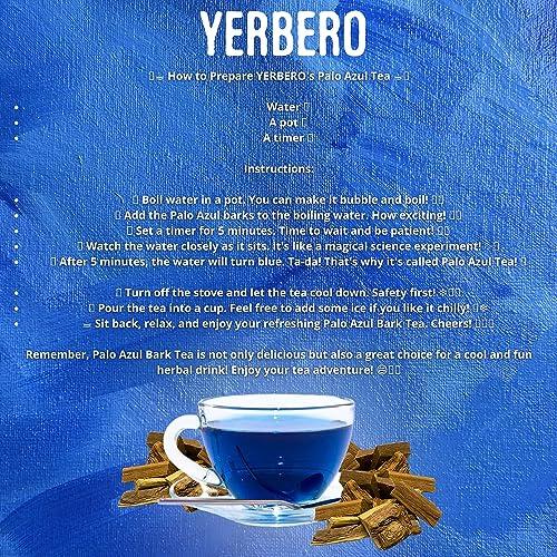 YERBERO Yerbero - Bulk Palo Azul 1 Lb (16oz) Herbal Loose Tea | Kidneywood (Blue Stick) Te Herbal | Premium Quality | Wildcrafted Kidney Wood Tea | All Natural Tea, non-GMO.