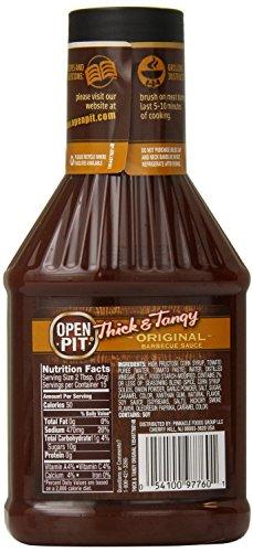 Open Pit Open Pit Thick & Tangy Barbecue Sauce - 18 Ounce Squeeze Bottle -Original Flavor-(Pack of 4)