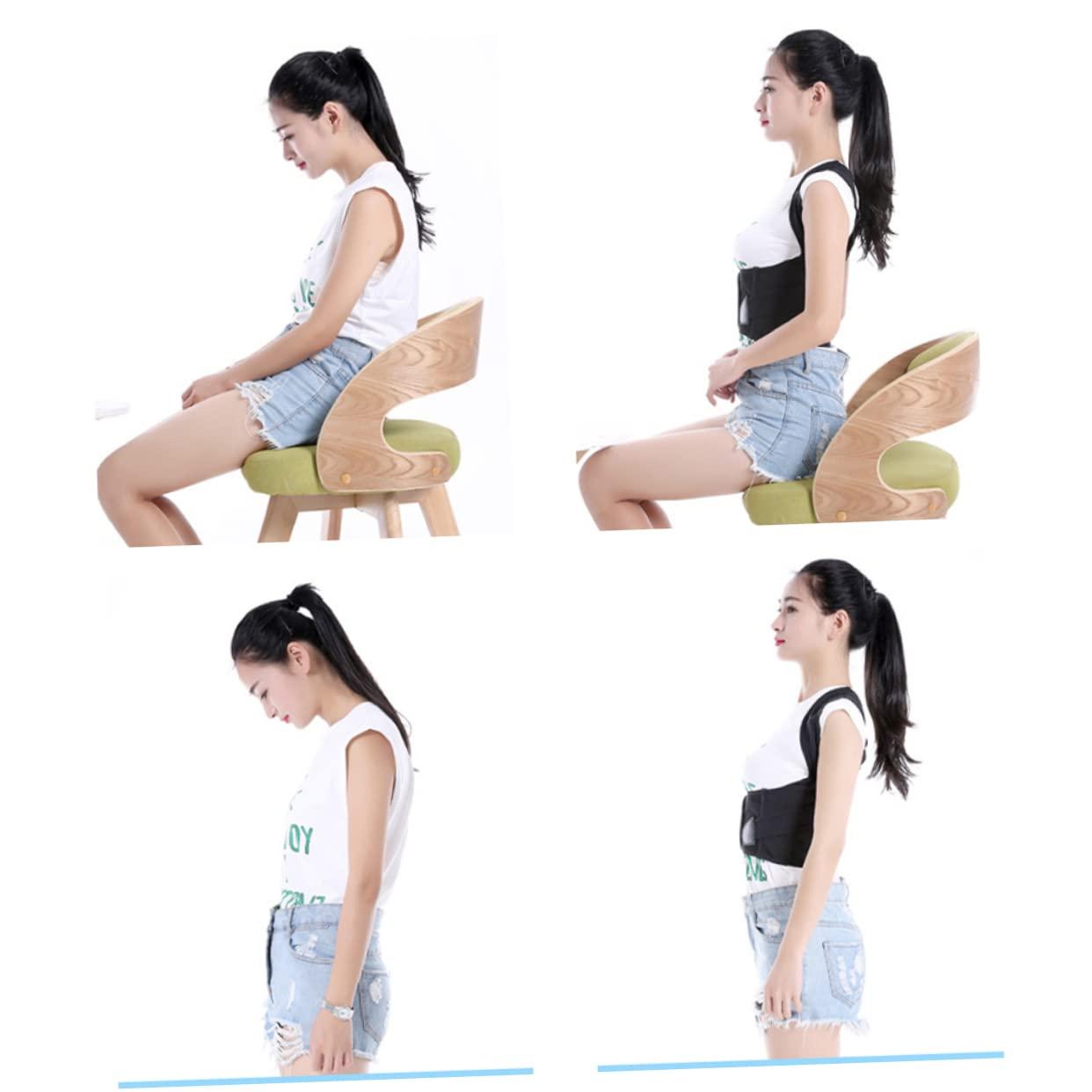 Mobestech Hunchback Brace Braces Brackets Support Belt Vest Posture Humpback Black