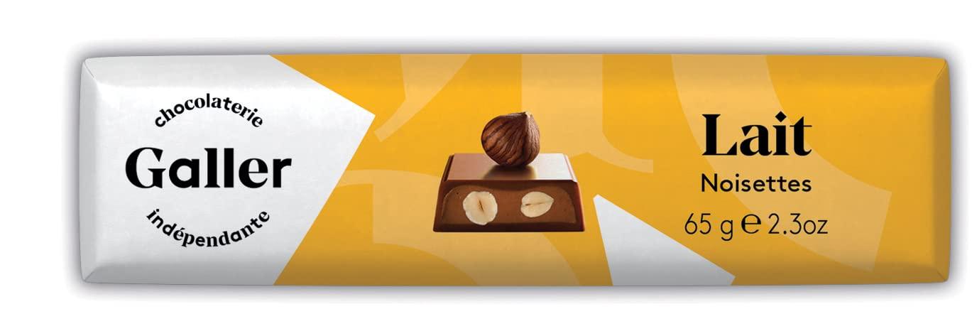 Galler Galler, Milk Belgian Chocolate Bar with Hazelnuts, 65g