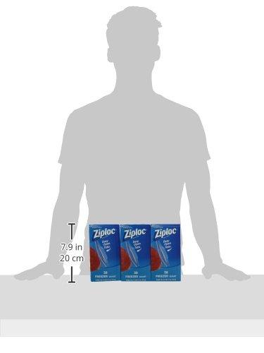 Ziploc Ziploc Quart Food Storage Freezer Bags, Grip 'n Seal Technology for Easier Grip, Open, and Close, 38 Count, Pack of 3 (114 Total Bags)