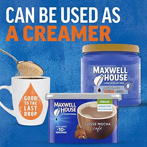 MAXWELL HOUSE Maxwell House International Suisse Mocha Café-Style Decaf Sugar Free Instant Coffee Beverage Mix (8 ct Pack, 4 oz Canister)