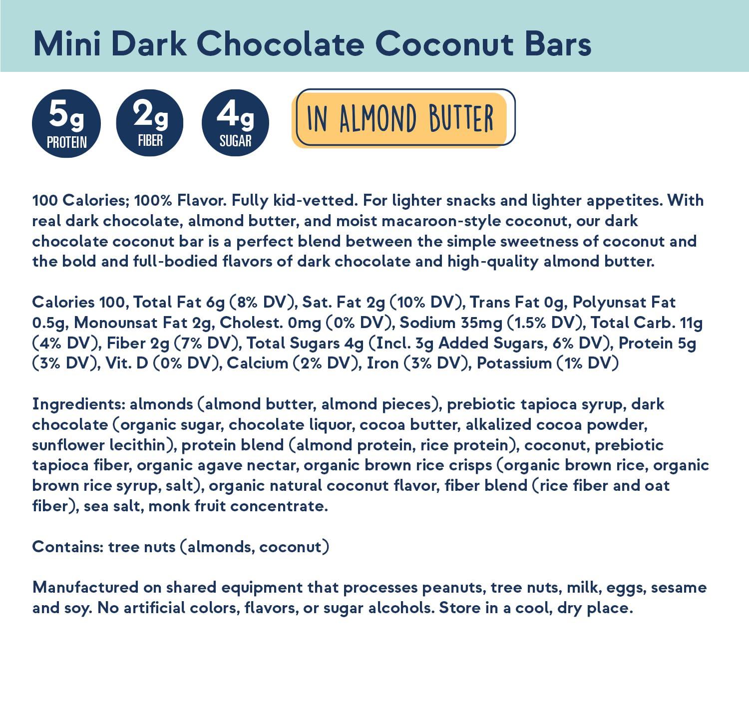 Zing Zing Bars 100 Calorie, Moist and Delicious, Dark Chocolate Coconut, (18 Snack Size Bars)