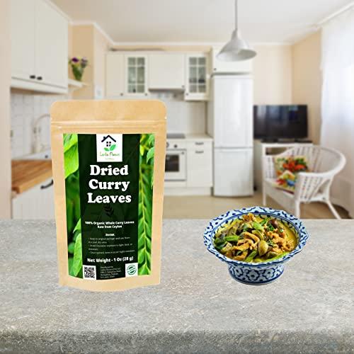 Lanka Flavors Feel Different Dried Curry Leaves 0.7 Oz (20 g) Whole Herbs Leaf for Asian Spices Food Organic Natural Air Dried Kari Patta Aromatic Flavors - Lanka Flavors Feel Different