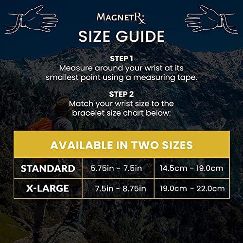 MagnetRX MagnetRX Magnetic Sports Bracelet Waterproof Silicone Bracelet with 32 Magnets Ultra Strength Wide Magnetic Bracelets for Men & Women (Grey | X-Large Size)