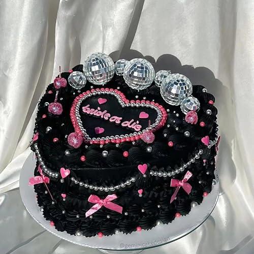 itianxi 26 PCS Disco Ball Cake Toppers Mini Disco Cowgirl Cupcake Toppers 1970s Disco Cakes Toppers Disco Party Decor Bachelorette Cake Topper for Disco Ball Party Decorations Birthday Cake Decorations