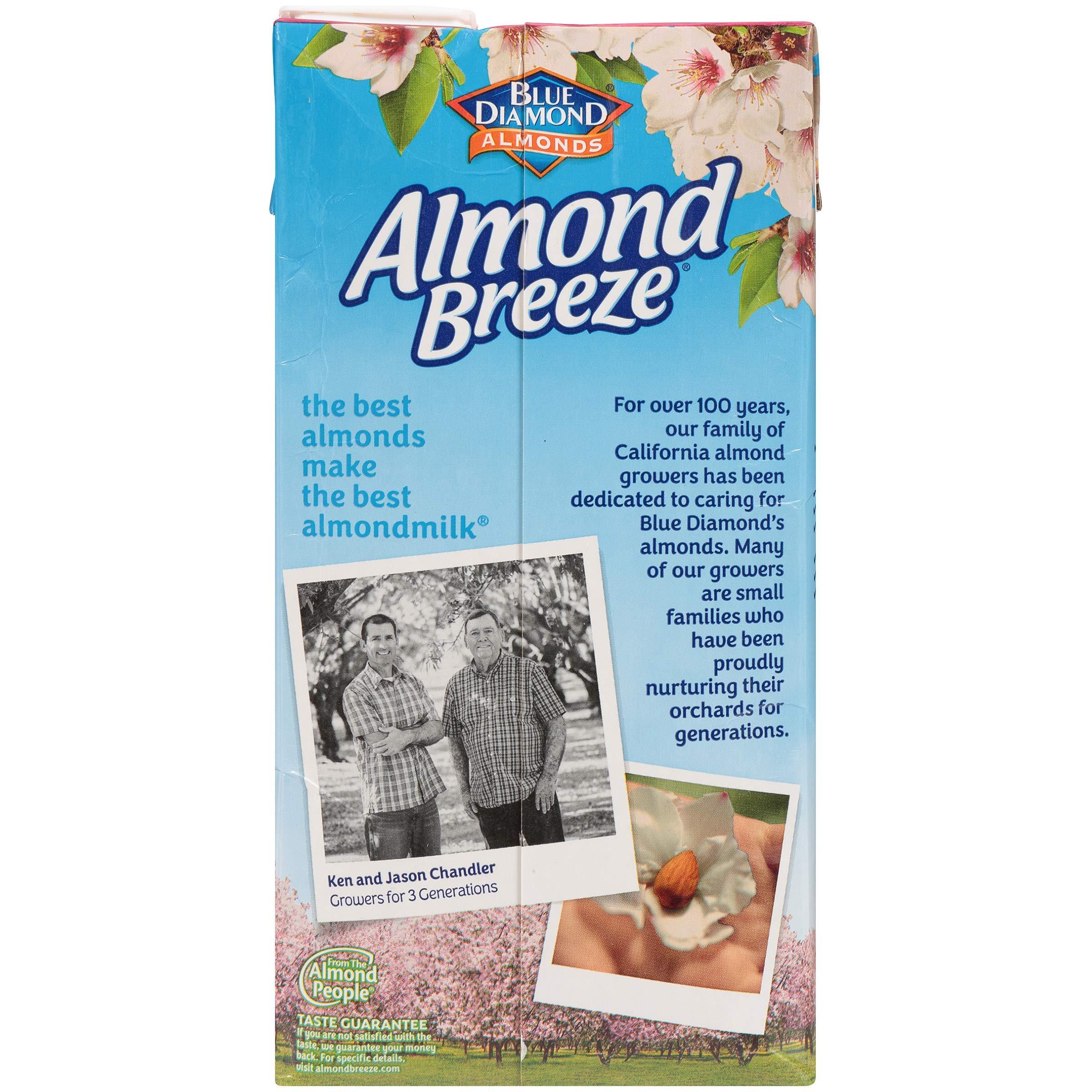 Blue Diamond Almonds Almond Breeze Dairy Free Almondmilk, Unsweetened Vanilla, 64 Ounce (Pack of 8)