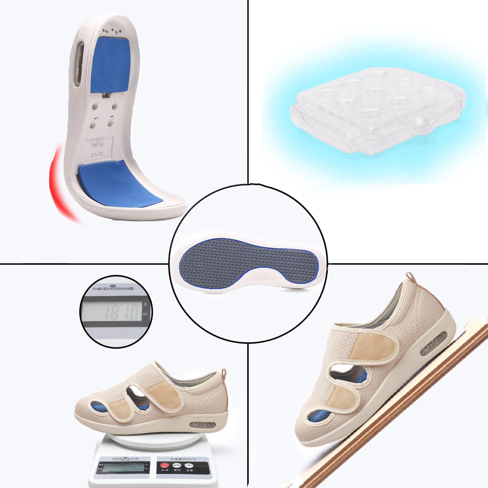 bumuam bumuam Men\'s Diabetic Shoes Extra Wide Width,Outdoor Walking Sneakers Orthopedic Lightweight Comfy Casual Slippers for Elderly Swollen Feet Arthritis Recovery Men 8/Women 9 Black