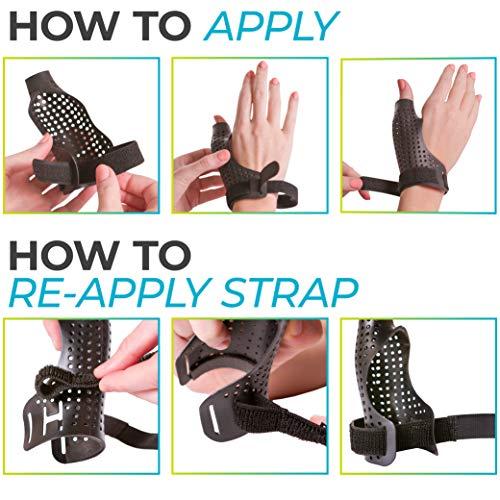 BraceAbility BraceAbility Hard Plastic Thumb Splint | Arthritis Treatment Brace to Immobilize & Stabilize CMC, Basal and MCP Joints for Trigger Thumb, Tendonitis Pain, Sprains (Small Right)