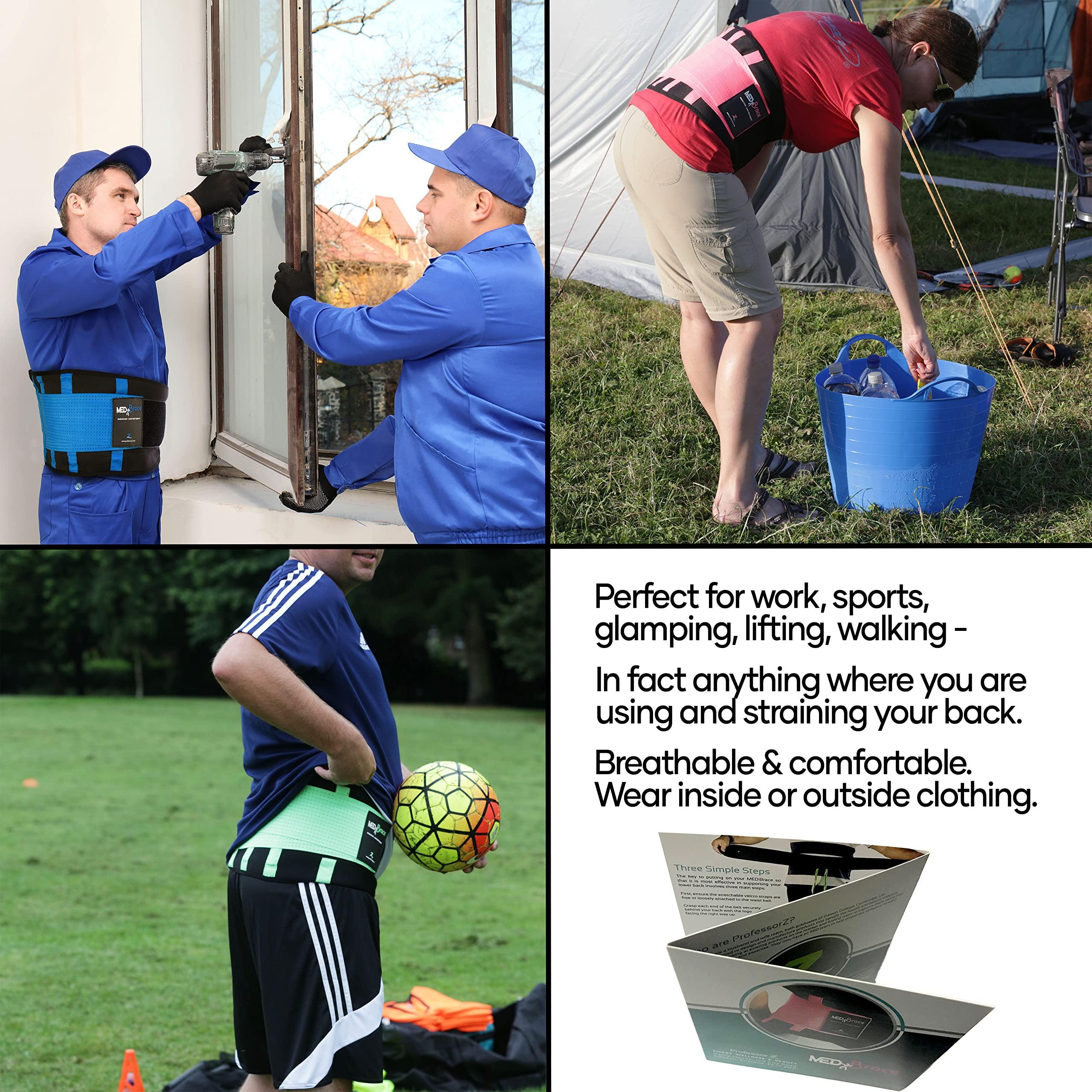 MEDiBrace MEDiBrace Back Brace Support Belt for Lower Lumbar Pain Relief for Men and Women - Medical Grade Orthopedic Waist Compression for Sciatica Nerve, Scoliosis, Disc or Lifting at Work