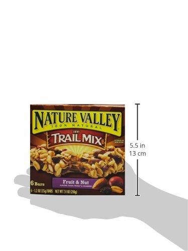 Nature Valley Nature Valley Chewy Fruit and Nut Granola Bars, Trail Mix, 6 Bars, 7.4 OZ (Pack of 12)