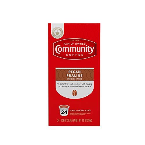 Community Coffee Community Coffee Pecan Praline Flavored 96 Count Coffee Pods, Medium Roast, Compatible with Keurig 2.0 K-Cup Brewers, 24 Count (Pack of 4)